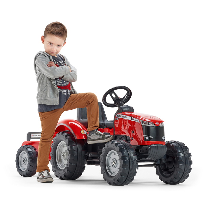 Traktor Massey Ferguson m/släp Röd Falk